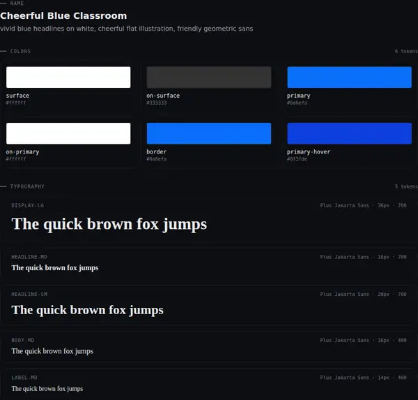 Cheerful Blue Classroom: colours and type