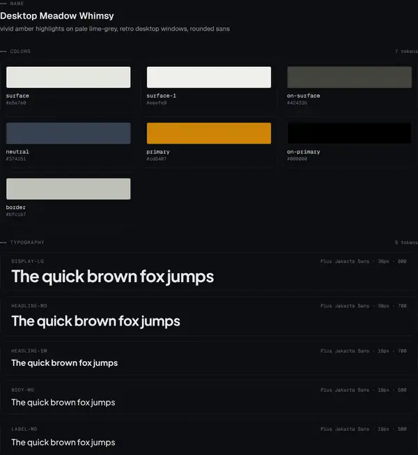 Desktop Meadow Whimsy: colours and type