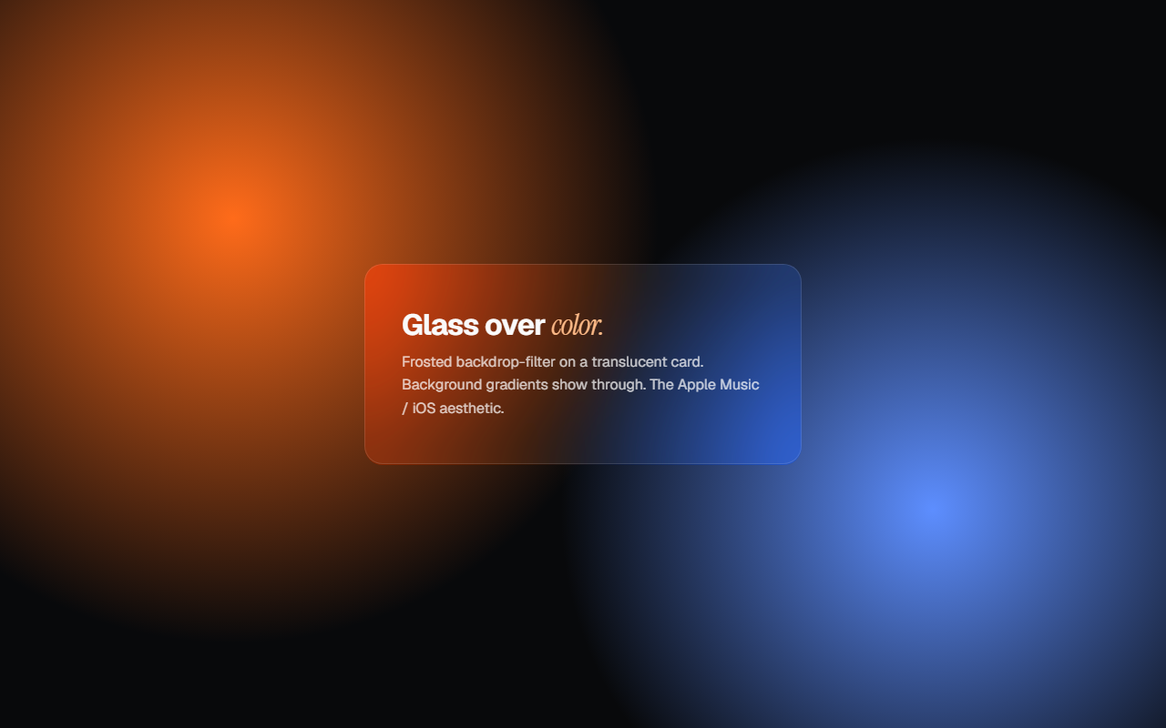 Glass morphism